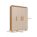 Ver imagem 2 de Guarda Roupa Solteiro Belize 100% Mdf Multiuso Camas Fênix Cinamomo-off White