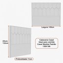 Ver imagem 3 de Cabeceira para Cama Box Casal 145cm Stan Courino Caramelo - Sallar Home