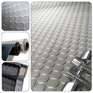 Piso Relevo Moeda 1mm Pvc Emborrachado Antiderrapante 1x25 Cor:moedaprata