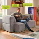 Ver imagem 5 de Sofá Cama Nômade 1,88m Xpand Tech Tecido Velourê Cinza Claro Cama Inbox