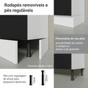 Ver mais imagens de Armário de Cozinha Completa 270 cm Branco/Preto Glamy Madesa 17