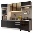 Ver imagem 2 de Armário de Cozinha Completa 270 cm Branco/Preto Glamy Madesa 17