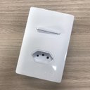 Ver imagem 2 de Cj Interruptor Simples + Tomada 20a com Suporte 4x2 - Dicompel Novara Branco Total - Dnv1100/21brtl