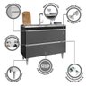 Balcao Pia Cozinha Compacto 1 M 2 Portas sem Tampo Madeira Cor,:preto Cinza - 4