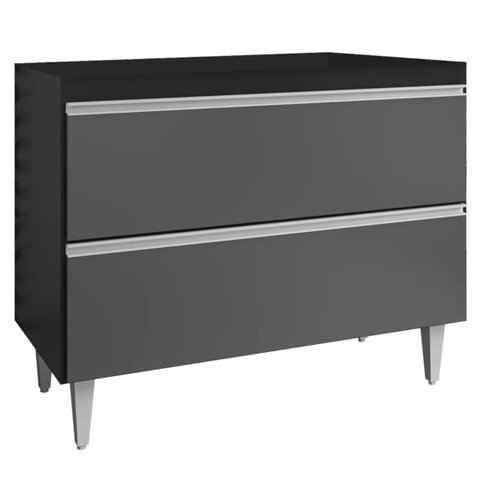 Balcao Pia Cozinha Compacto 1 M 2 Portas sem Tampo Madeira Cor,:preto Cinza