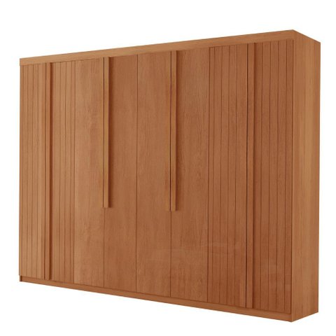 Guarda Roupa Casal Levi Mdf com 8 Portas 4 Gavetas Moderna Mobília