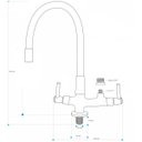 Ver imagem 2 de 2143 C80 Torneira Bancada Pia Cozinha Tubo Gourmet Preto P/ Filtro 1/4" ou Máquina Lavar Louça 3/4"