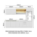 Ver imagem 4 de Armário de Cozinha Completa 310cm Branco Stella Madesa 02