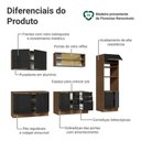 Ver imagem 4 de Armário de Cozinha Completa 310 Cm Rustic/preto Lux Madesa 04