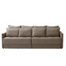 Sofá Cama Retrátil e Reclinável 2,50m com Molas Carol Veludo Cappuccino Adonai Estofados - 5