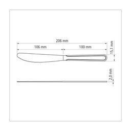 Kit 12 Faca de Mesa Inox Buzios 4 - 7