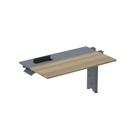 Complemento de Plataforma Corporativa 150x792 CPLPSC150 150cm Industrial Noce Naturalle e Grafito Bege/Marromle