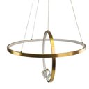 Ver imagem 1 de Luminaria Lustre 2 Aneis Arco Planeta Luxo Diamante Infinito Sala Quarto Design Moderno Ca