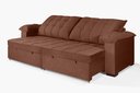 Ver imagem 2 de Sofá Retrátil e Reclinável 2,30m Canadá Estilo Estofados - Suede Veludo Cor "terracota"