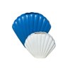 Kit 2 Vasos Concha Shell Azul Marinho e Branco em Cerâmica - 2