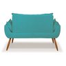 Namoradeira Opala Sofá Confortável – Balaqui Decor Cor:Azul Turquesa - 3