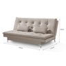 Sofá Cama Bangkok Alto Conforto Aveludado Com Almofadas Brinde - 3