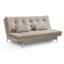 Ver imagem 2 de Sofá Cama Bangkok Alto Conforto Aveludado Com Almofadas Brinde