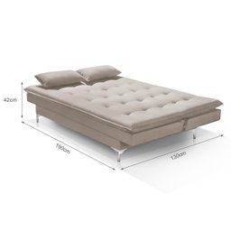 Sofá Cama Bangkok Alto Conforto Aveludado Com Almofadas Brinde - 4