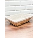 Ver imagem 2 de Cesto de Pão Retangular Tecido Natural - 28cm - Flor