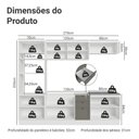 Ver imagem 3 de Armário de Cozinha Completa 270 Cm Branco/cinza Vik Madesa