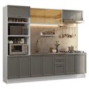 Ver imagem 2 de Armário de Cozinha Completa 270 Cm Branco/cinza Vik Madesa