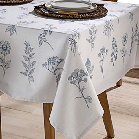 Toalha de Mesa Quadrada 140x140cm Clean Renova Ciana D - Dohler Estampado Digital