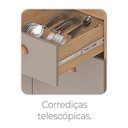 Ver mais imagens de Cozinha Completa Modulada 6 Peças sem Tampo Marti Yescasa Mel/Cinza