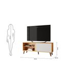 Ver imagem 2 de Rack Bancada para TV 70 Polegadas Peter 150cm com Porta Deslizante Bali Cedro DJ Móveis
