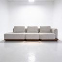 Ver imagem 4 de Sofá 3 Lugares Elegante Confortavel Modulado Premiun Luxuoso Sala Quarto Recepção Boucle Bege Courin