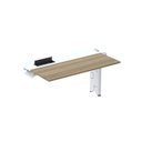 Ver imagem 1 de Complemento de Plataforma Corporativa 160x792 CPLPSC160 160cm Industrial Noce Naturalle e Branco Bege/Marromle