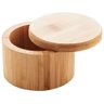 Saleiro de Bambu Redondo com Tampa 9cm X 6cm - 9