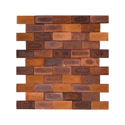Revestimento Cerâmica Natural - Tijolinho Avezzano 9x19cm Marrom/Laranja