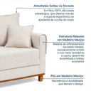 Ver imagem 6 de Conjunto Sofá Living 2 Lugares 180cm com Puff Linho Ananda CabeCasa MadeiraOriginals Bege/Creme