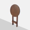 Ver imagem 4 de Mesa Bistrô Dobrável de Madeira Redonda com 3 Banquetas Imbuia - Cor: Marrom