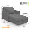 Ver imagem 3 de Poltrona Retrátil Cama Solteiro 2 em 1 Zia Confortável e Funcional Veludo Cinza - Desk Design