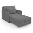 Ver imagem 1 de Poltrona Retrátil Cama Solteiro 2 em 1 Zia Confortável e Funcional Veludo Cinza - Desk Design
