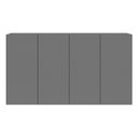 Ver imagem 7 de Aparador Buffet 4 Portas Suspenso Veneza Multimóveis V3594 Grafite