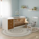 Ver imagem 1 de Berço Americano Multifuncional Atlanta Branco Fosco/savana - Reller Móveis