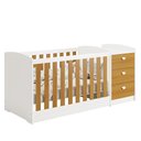 Ver imagem 2 de Berço Americano Multifuncional Atlanta Branco Fosco/savana - Reller Móveis