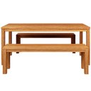 Ver imagem 2 de Mesa de Jantar 6 Lugares 180cm com 02 Bancos de Madeira Maciça Dunia F06 Rústico Claro - Lyam Decor