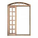 Ver imagem 1 de Porta Balcão de Correr de Madeira Cedro Arana Purgato Arco Bat.14 Cm- 2.35 (a) X 1.30 (l)