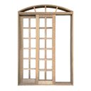 Ver imagem 2 de Porta Balcão de Correr de Madeira Cedro Arana Purgato Arco Bat.14 Cm- 2.35 (a) X 1.30 (l)