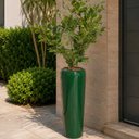 Ver imagem 2 de Vaso Decorativo Fibra de Vidro Florida P 65cm Verde Escuro Brilho Lindo Vaso