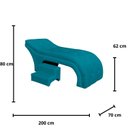 Ver imagem 6 de Maca Estofada Estética Botonê 70 Cm Sobrancelha Cilios Cor:turquesa