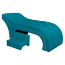 Ver imagem 1 de Maca Estofada Estética Botonê 70 Cm Sobrancelha Cilios Cor:turquesa