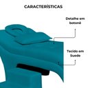 Ver imagem 4 de Maca Estofada Estética Botonê 70 Cm Sobrancelha Cilios Cor:turquesa