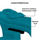 Ver imagem 2 de Maca Estofada Estética Botonê 70 Cm Sobrancelha Cilios Cor:turquesa