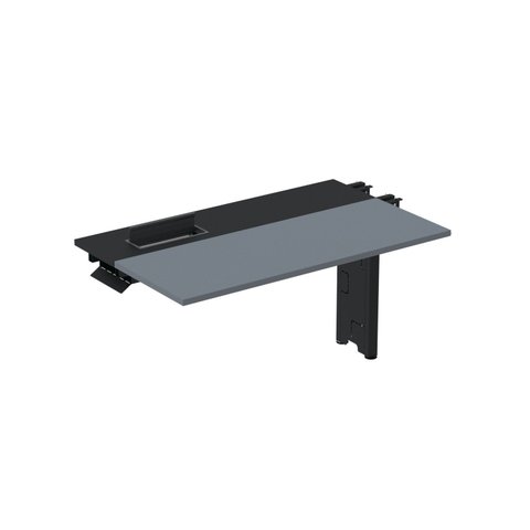 Complemento de Plataforma Corporativa 160x792 CPLPSC160 160cm Industrial Cinza e Preto