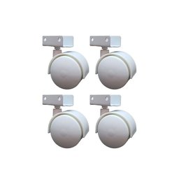 Rodizio Rb 50 Chapa U 25 Mm Para Berço Branco (Kit Com 4 Un) - 2